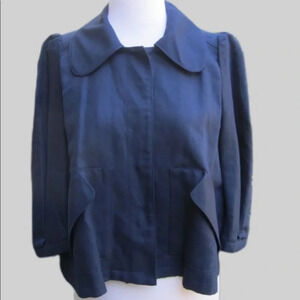 See by Chloe Rounded Collar Short Jacket, Size 2, Navy, EUC